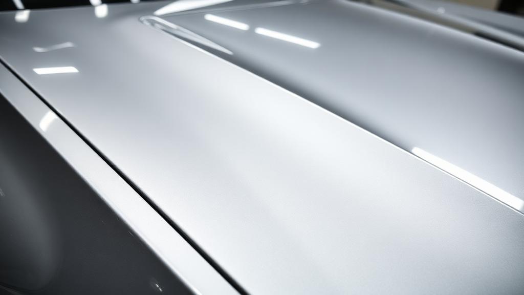 Same car hood perfectly smooth after paintless dent repair