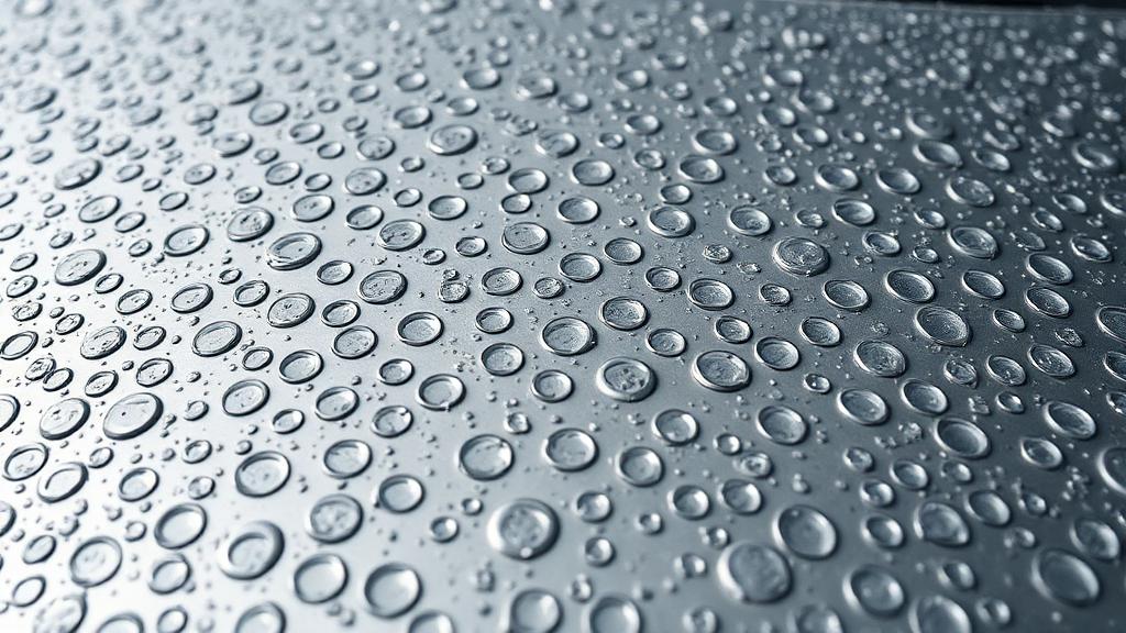 Car hood with hail damage dents before repair