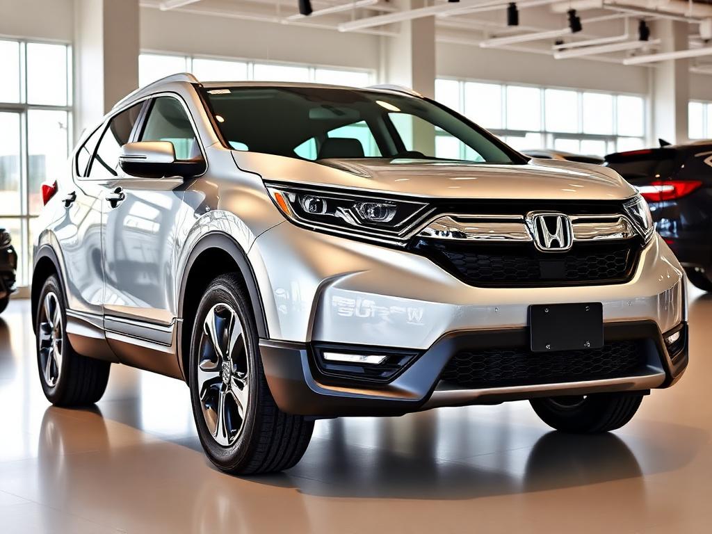 Silver 2020 Honda CR-V EX-L in showroom